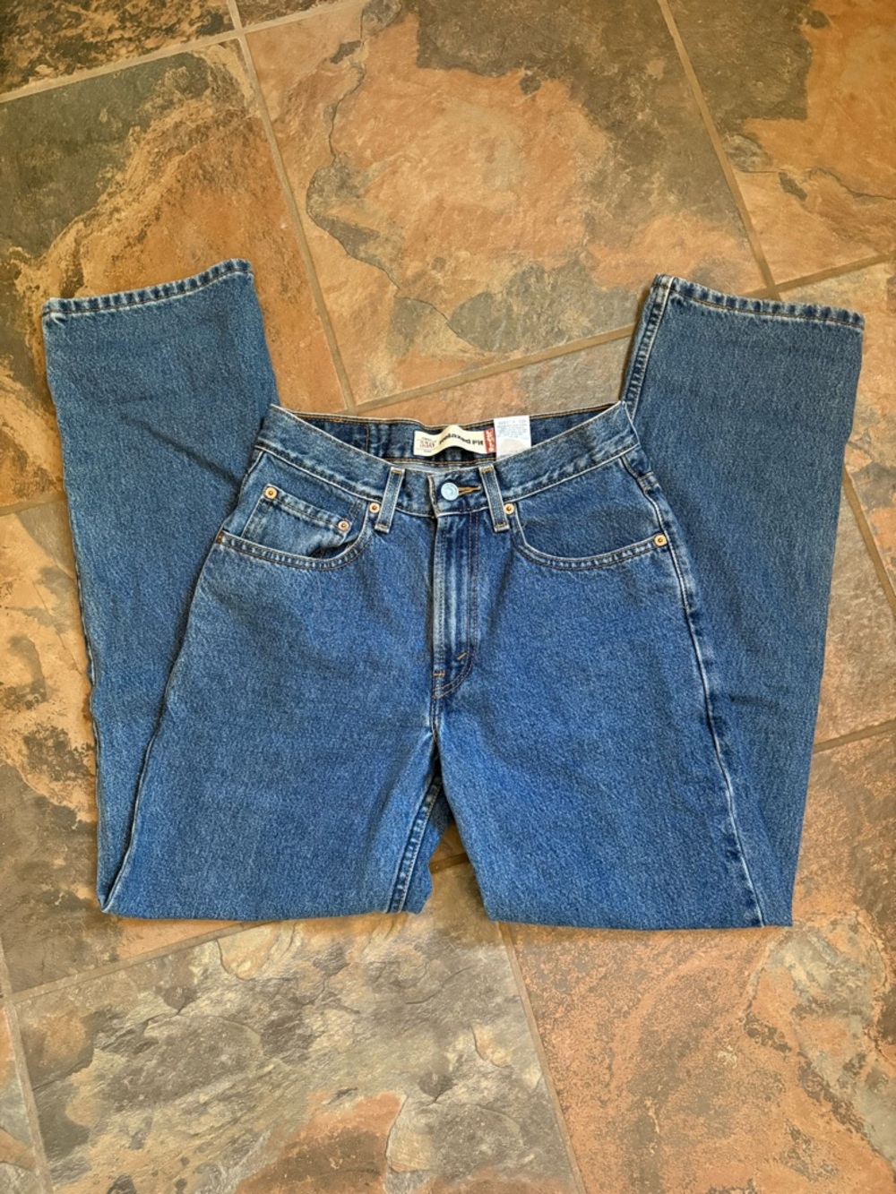 Levi's Blue Vintage Straight-Leg Denim Jeans - Picture 2 of 4
